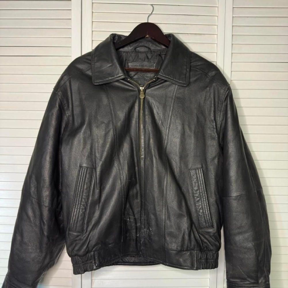 Vintage Expressions Contemporary Men's M Genuine Leather Jacket 80s 90s